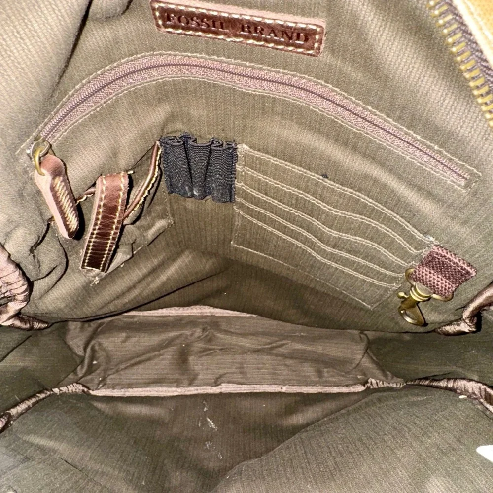 Fossil Texas A&M Aggies Leather‎ Canvas Backpack – Embossed Logo, Rare